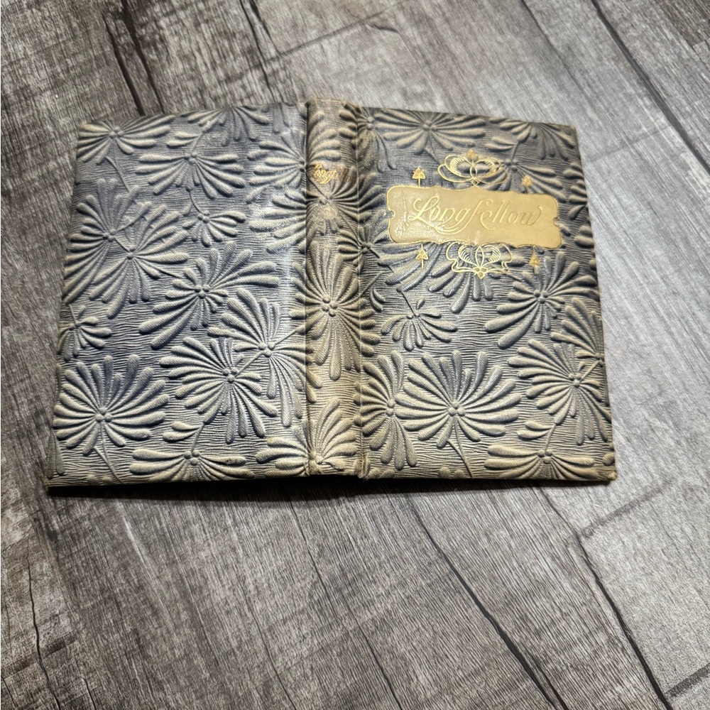 Antique 1893 Longfellow Poetry Book Voices of the Night embossed cover